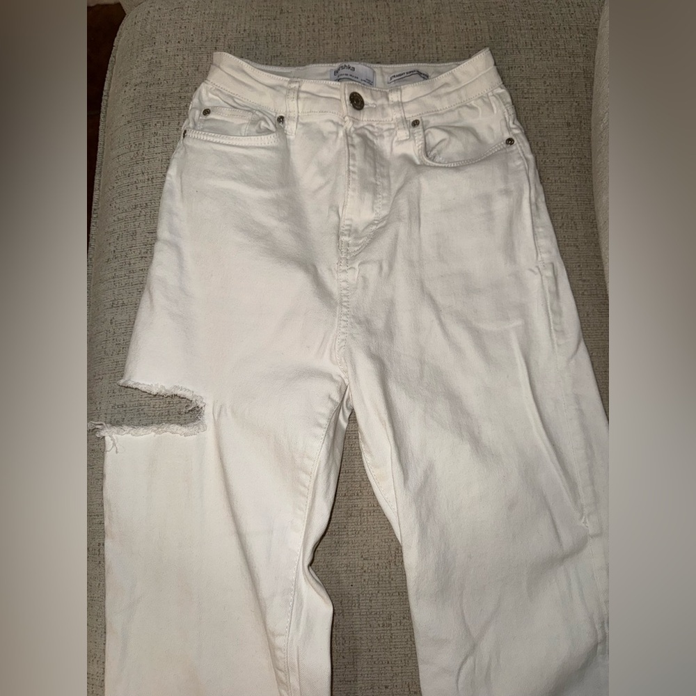 White Distressed Jeans